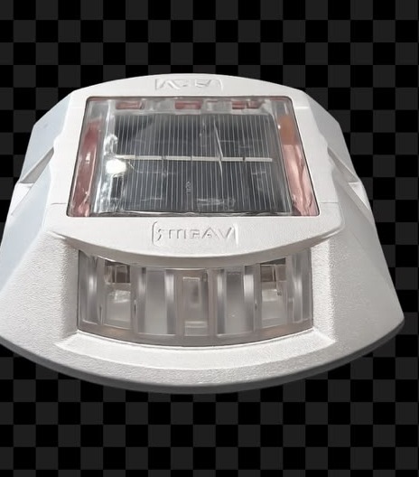 11922 SLK PLOT FLASH LED SOLAIRE BLANC